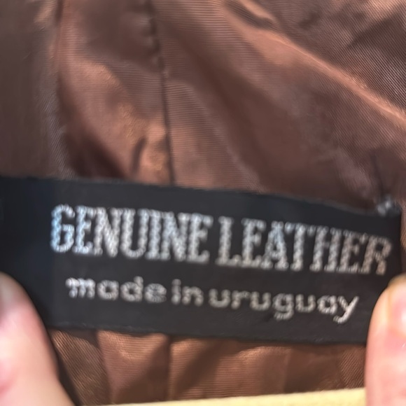 Vintage brown leather suede jacket size 7/8 - Picture 2 of 13